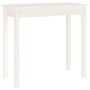 Tavolo Consolle Bianco 80x40x75 cm in Legno Massello di Pino
