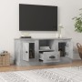 Mobile Porta TV Grigio Cemento 100x35,5x45cm Legno Multistrato