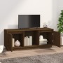 Mobile TV Miele 110,5x35x44 cm in Legno Massello di Pino