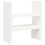 Supporto Monitor Bianco (39-72)x17x43 cm Legno Massello di Pino