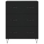 Credenza Nera 69,5x34x90 cm in Legno Multistrato