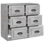 Credenza Grigio Cemento 70x35,5x67,5 cm in Legno Multistrato