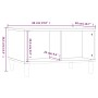Tavolino Salotto Grigio Cemento 60x50x36,5 cm Legno Multistrato