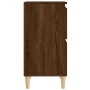 Credenza Rovere Marrone 60x35x70 cm in Legno Multistrato