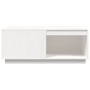 Tavolino da Salotto Bianco100x101x40,5cm Legno Massello di Pino