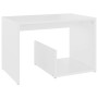 Tavolino Bianco 59x36x38 cm in Legno Multistrato