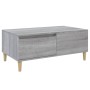 Tavolino Salotto Grigio Sonoma 90x50x36,5 cm Legno Multistrato