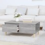 Tavolino Salotto Grigio Sonoma 90x50x36,5 cm Legno Multistrato