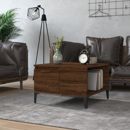 Tavolino da Salotto Rovere Marrone 55x55x36,5 cm in Multistrato