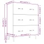 Credenza Rovere Fumo 69,5x34x90 cm in Legno Multistrato