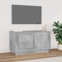 Mobile Porta TV Grigio Cemento 80x35x45 cm in Legno Multistrato