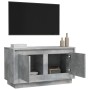 Mobile Porta TV Grigio Cemento 80x35x45 cm in Legno Multistrato