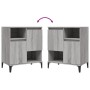 Credenza Grigio Sonoma 60x35x70 cm in Legno Multistrato