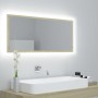 Specchio da Bagno LED Rovere Sonoma 100x8,5x37 cm in Acrilico