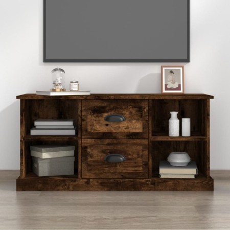 Mobile Porta TV Rovere Fumo 99,5x35,5x48cm in Legno Multistrato