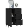 Credenza Nera 69,5x34x90 cm in Legno Multistrato