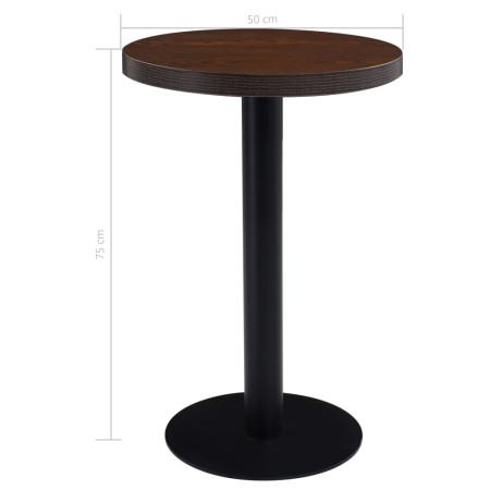 Tavolo da Bistrot Marrone Scuro 50 cm in MDF