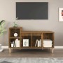 Mobile TV Rovere Fumo 100x35x55 cm in Legno Multistrato