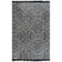 Tappeto Kilim in Cotone 120x180 cm Grigio con Motivi