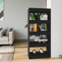 Libreria/Divisorio Nero 60x30x135 cm in Legno Multistrato