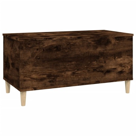 Tavolino da Salotto Rovere Fumo 90x44,5x45 cm Legno Multistrato