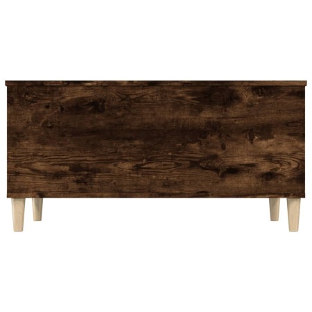 Tavolino da Salotto Rovere Fumo 90x44,5x45 cm Legno Multistrato