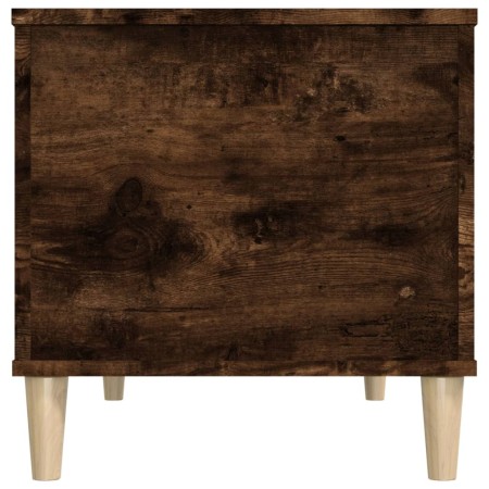 Tavolino da Salotto Rovere Fumo 90x44,5x45 cm Legno Multistrato