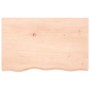 Ripiano a Parete 80x50x(2-4) cm Massello Rovere Non Trattato