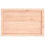 Ripiano a Parete 80x50x(2-4) cm Massello Rovere Non Trattato