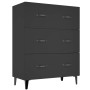 Credenza Nera 69,5x34x90 cm in Legno Multistrato