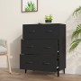 Credenza Nera 69,5x34x90 cm in Legno Multistrato