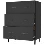 Credenza Nera 69,5x34x90 cm in Legno Multistrato