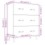Credenza Nera 69,5x34x90 cm in Legno Multistrato