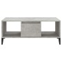 Tavolino Salotto Grigio Cemento 90x50x36,5 cm Legno Multistrato