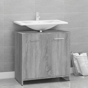 Armadietto Bagno Grigio Sonoma 60x33x60 cm in Legno Multistrato