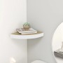 Mensola Angolare Rovere e Bianco 35x35x3,8 cm in MDF