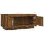 Tavolino da Salotto Rovere Fumo 102x50x45 cm Legno Multistrato