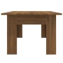 Tavolino Salotto Rovere Marrone 100x60x42 cm Legno Multistrato