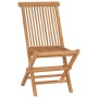 Sedie da Giardino Pieghevoli 8 pz in Legno Massello di Teak