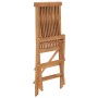 Sedie da Giardino Pieghevoli 8 pz in Legno Massello di Teak