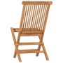 Sedie da Giardino Pieghevoli 8 pz in Legno Massello di Teak