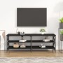 Mobile Porta TV Nero 140x40x50 cm in Legno Multistrato