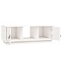 Tavolino da Salotto Bianco 100x50x35 cm Legno Massello di Pino