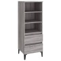 Credenza Grigio Sonoma 40x36x110 cm in Legno Multistrato