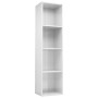 Libreria/Mobile TV Bianco Lucido 36x30x143 cm Legno Multistrato