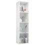 Libreria/Mobile TV Bianco Lucido 36x30x143 cm Legno Multistrato