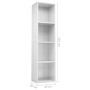 Libreria/Mobile TV Bianco Lucido 36x30x143 cm Legno Multistrato