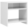 Comodini 2 pz Bianco Lucido 40x30x40 cm in Legno Multistrato