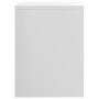 Comodini 2 pz Bianco Lucido 40x30x40 cm in Legno Multistrato