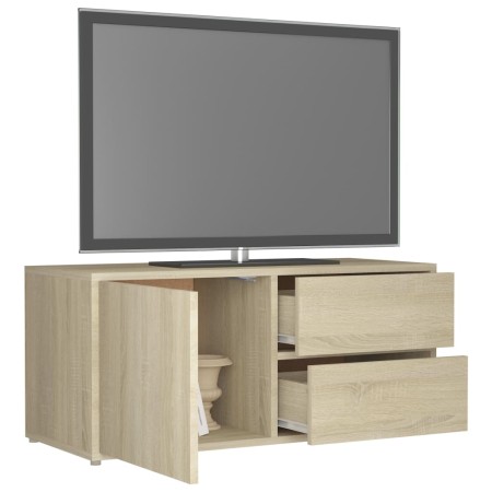 Mobile Porta TV Rovere Sonoma 80x34x36 cm Legno Multistrato